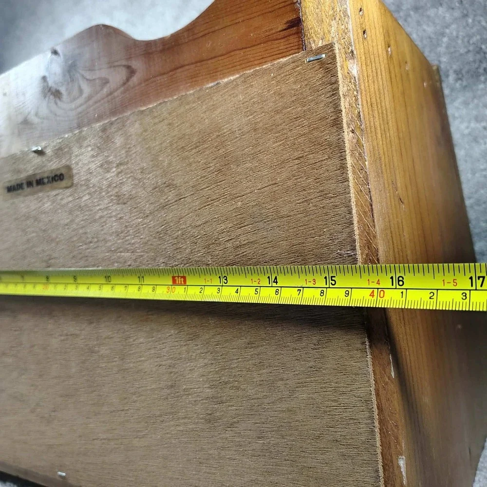 Vintage Wooden Bread Box With Window Front Made With Tender Loving Care